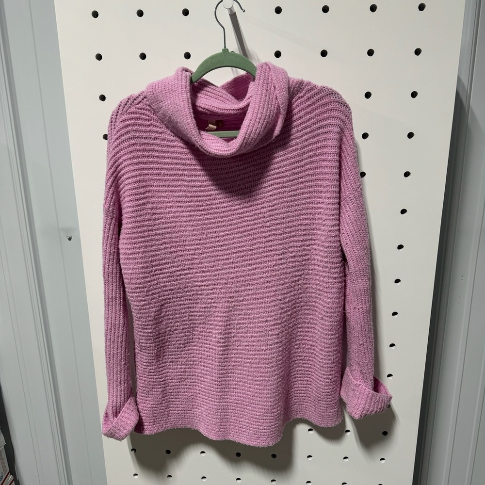 Anthropologie Pilcro Pink Knit Turtleneck Sweater Size S